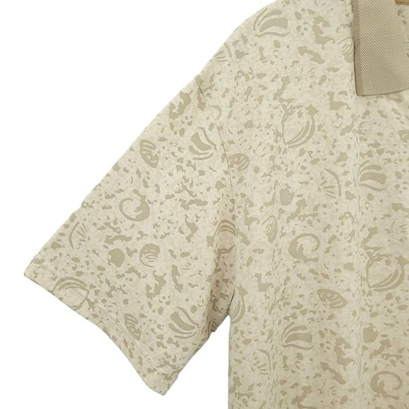 Cabelas Lakeside Beach British Tan Polo Shirt Mens L Short Sleeve 3 Button NEW - Picture 4 of 13